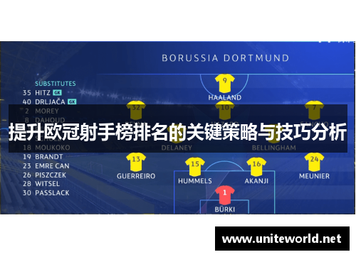 提升欧冠射手榜排名的关键策略与技巧分析